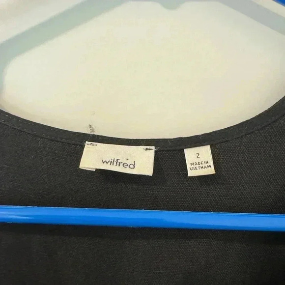 Aritzia Wilfred Brax Black Linen Wide Leg Jumpsuit - Picture 5 of 7